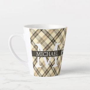 Tasse Latte Jour de Noël de Buffalo Plaid