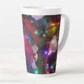 Tasse Latte Jour de Noël multicolore Arbre coloré (Angle droit)