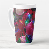 Tasse Latte Jour de Noël multicolore Arbre coloré (Angle gauche)