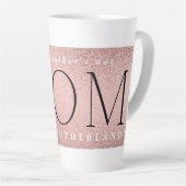 Tasse Latte Jour des mères rose joyeux CHIC (Angle droit)