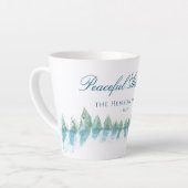 Tasse Latte Jour paisible d'hiver Forêt Arbre Aquarelle Noël (Angle gauche)