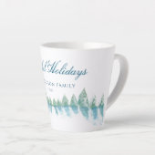 Tasse Latte Jour paisible d'hiver Forêt Arbre Aquarelle Noël (Angle droit)