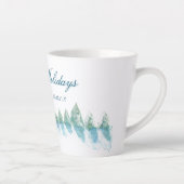 Tasse Latte Jour paisible d'hiver Forêt Arbre Aquarelle Noël (Droite)
