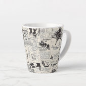 Tasse Latte Journal vintage (Angle droit)