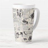 Tasse Latte Journal vintage (Angle droit)