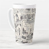 Tasse Latte Journal vintage (Angle gauche)