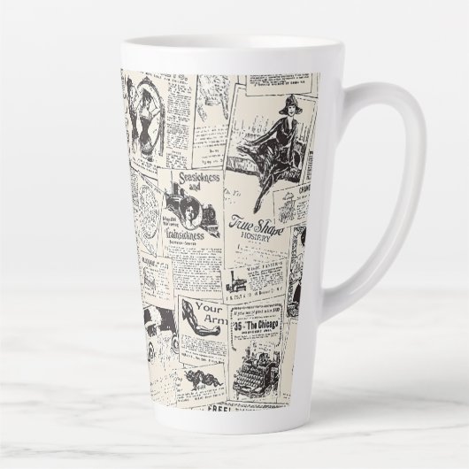 Tasse Latte Journal vintage (Droite)