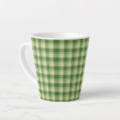 Tasse Latte Journée de la Saint Patrick à Plaid Vert (Angle gauche)