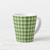 Tasse Latte Journée de la Saint Patrick à Plaid Vert (Angle droit)