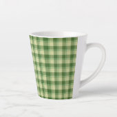 Tasse Latte Journée de la Saint Patrick à Plaid Vert (Droite)