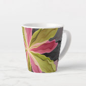 Tasse Latte Joy, Vert rose Anthracite Imaginaire Fleur Fractal (Angle droit)