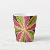 Tasse Latte Joy, Vert rose Anthracite Imaginaire Fleur Fractal (Devant)
