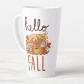 Tasse Latte joyeuse automne (Angle gauche)