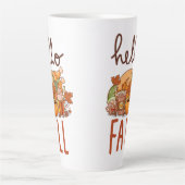 Tasse Latte joyeuse automne (Devant)