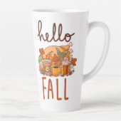 Tasse Latte joyeuse automne (Droite)