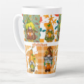 Tasse Latte joyeuse automne (Angle gauche)