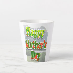 Tasse Latte Joyeuse Fête des Mères