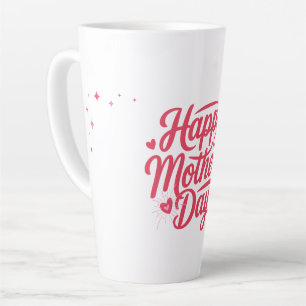 Tasse Latte Joyeuse fête des mères beau design