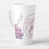 Tasse Latte Joyeuse Fête des Mères Design Violet (Angle gauche)