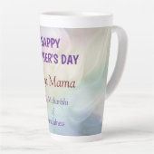 Tasse Latte Joyeuse fête des mères Yoga Mama design (Angle droit)