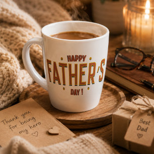 Tasse Latte Joyeuse Fête des Pères – Cadeau sincère pour le mo