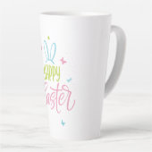 Tasse Latte Joyeuse Pâques aux papillons (Angle droit)