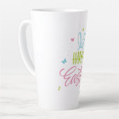 Tasse Latte Joyeuse Pâques aux papillons (Angle gauche)