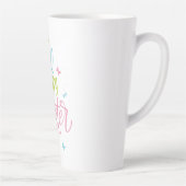 Tasse Latte Joyeuse Pâques aux papillons (Droite)