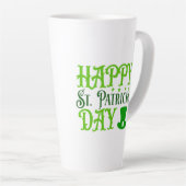 Tasse Latte Joyeuse Saint-Patrick (Angle droit)