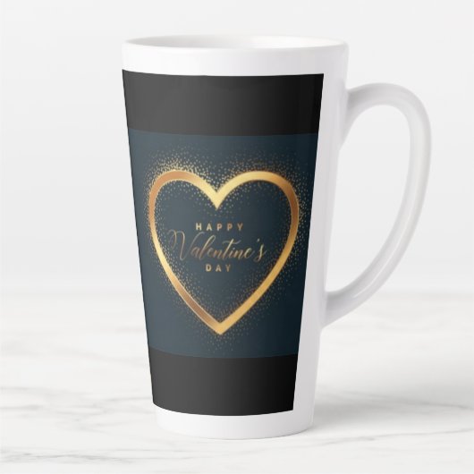 Tasse Latte Joyeuse Saint-Valentin ! (Droite)