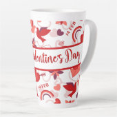 Tasse Latte Joyeuse Saint-Valentin (Angle droit)