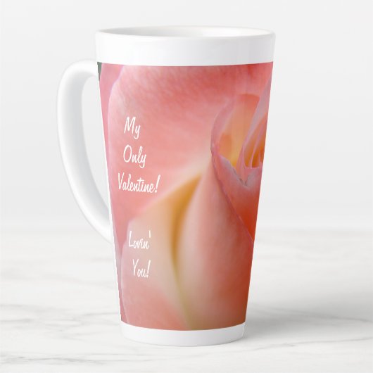 Tasse Latte Joyeuse Saint-Valentin Je T'Aime Bouteille d'Eau (Angle gauche)