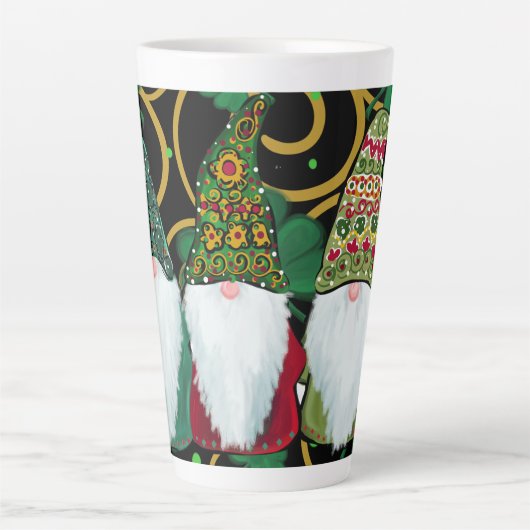 Tasse Latte Joyeuse St. Patrick GNOMES (Devant)