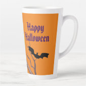 Tasse Latte Joyeuses chauves-souris d'Halloween et la lune (Droite)
