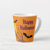 Tasse Latte Joyeuses chauves-souris d'Halloween et latte de lu (Angle droit)