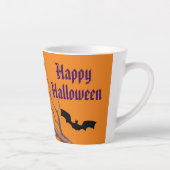 Tasse Latte Joyeuses chauves-souris d'Halloween et latte de lu (Droite)