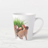 Tasse Latte Joyeuses Pâques Lapin Vacances Saisonnier  (Droite)