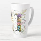 Tasse Latte Joyeux 21e anniversaire Fleurs sauvages Joyeux ann (Angle droit)