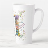 Tasse Latte Joyeux 21e anniversaire Fleurs sauvages Joyeux ann (Droite)