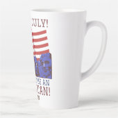 Tasse Latte Joyeux 4 juillet fête de l'Indépendance (Droite)