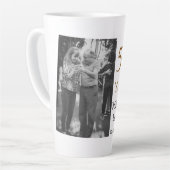 Tasse Latte Joyeux 50e anniversaire ajouter nom du couple date (Angle gauche)