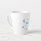 Tasse Latte Joyeux anniversaire (Angle gauche)