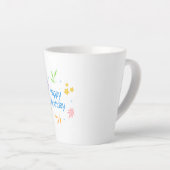 Tasse Latte Joyeux anniversaire (Angle droit)