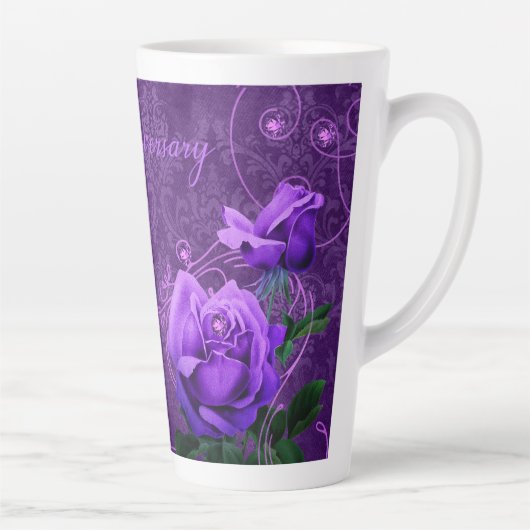 Tasse Latte Joyeux anniversaire (Droite)