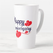 Tasse Latte Joyeux Anniversaire (Angle droit)
