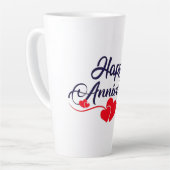 Tasse Latte Joyeux Anniversaire (Angle gauche)