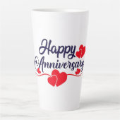 Tasse Latte Joyeux Anniversaire (Devant)