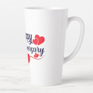 Tasse Latte Joyeux Anniversaire