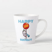 Tasse Latte Joyeux anniversaire ! Ajouter L'Âge Opossum & Ball (Droite)