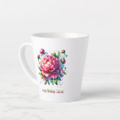 Tasse Latte Joyeux anniversaire Clarice (Angle gauche)